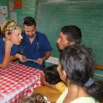Laura Dover translating for Dr. Waits in Cerro Verde