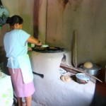 cooking lunch over woodfire