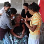praying for a sick lady
